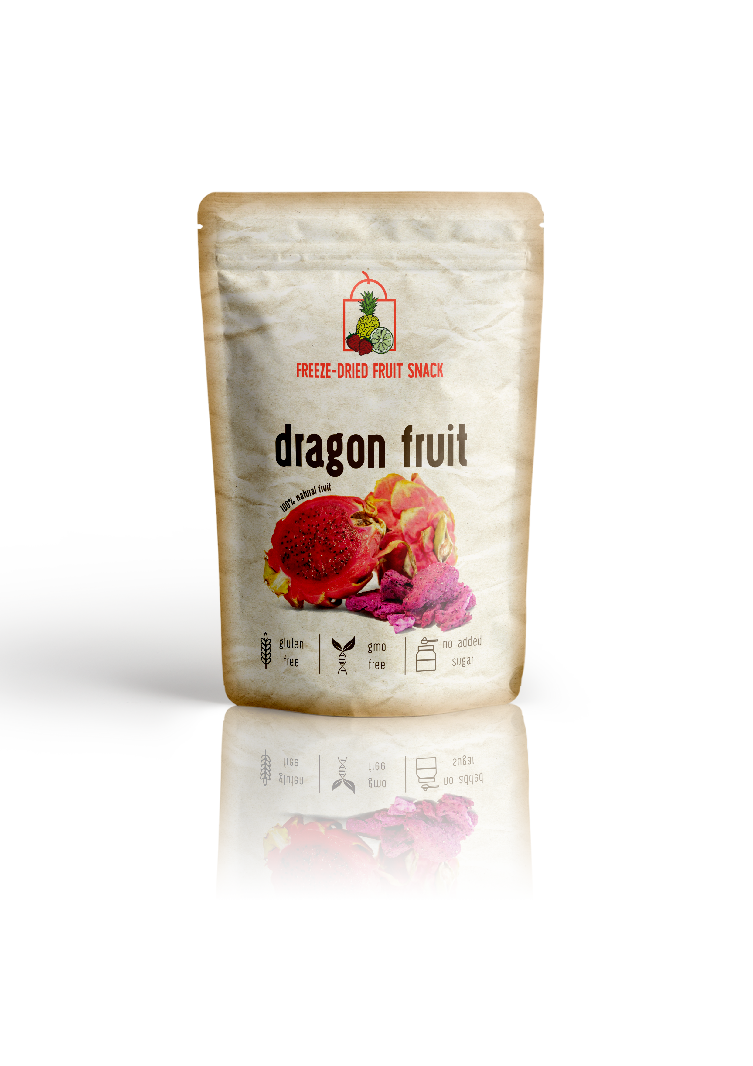 Freeze Dried Dragon Fruit Snack by Diaita Smart Foods (Worldwide Shipping)