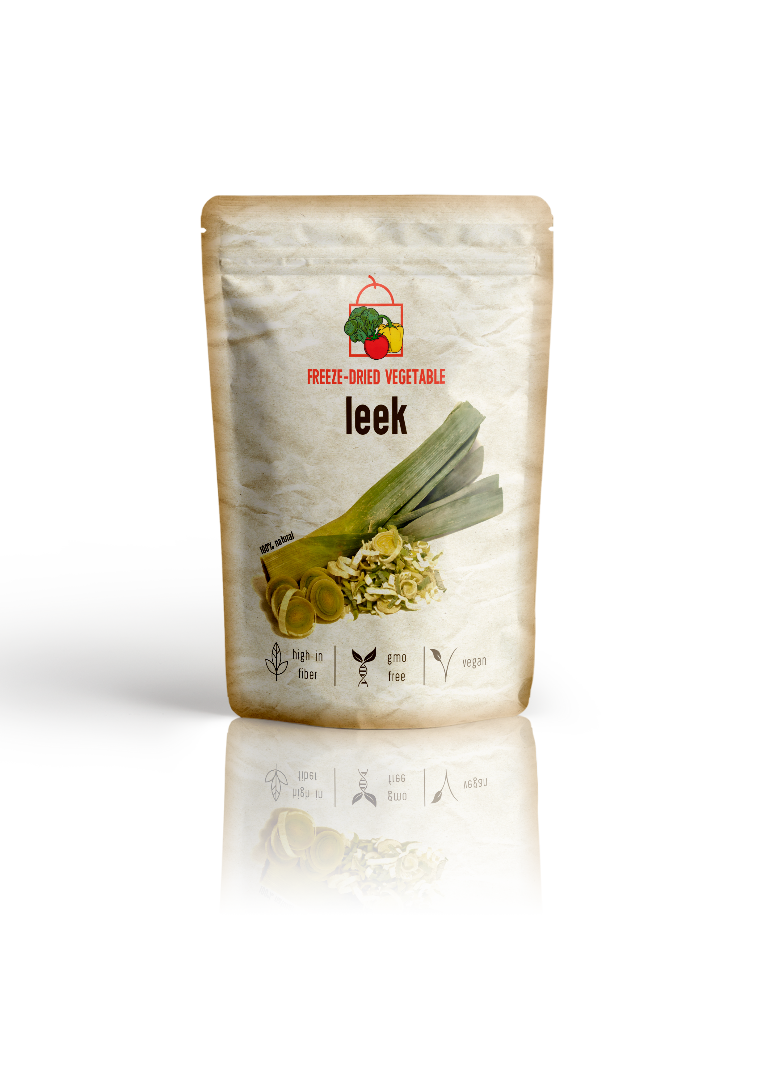 Freeze Dried Leek (Organic) by Diaita Smart Foods (Worldwide Shipping)