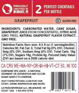 16 Pack Sparkling Grapefruit Soda - 92 Points! by Top Note Tonic Store