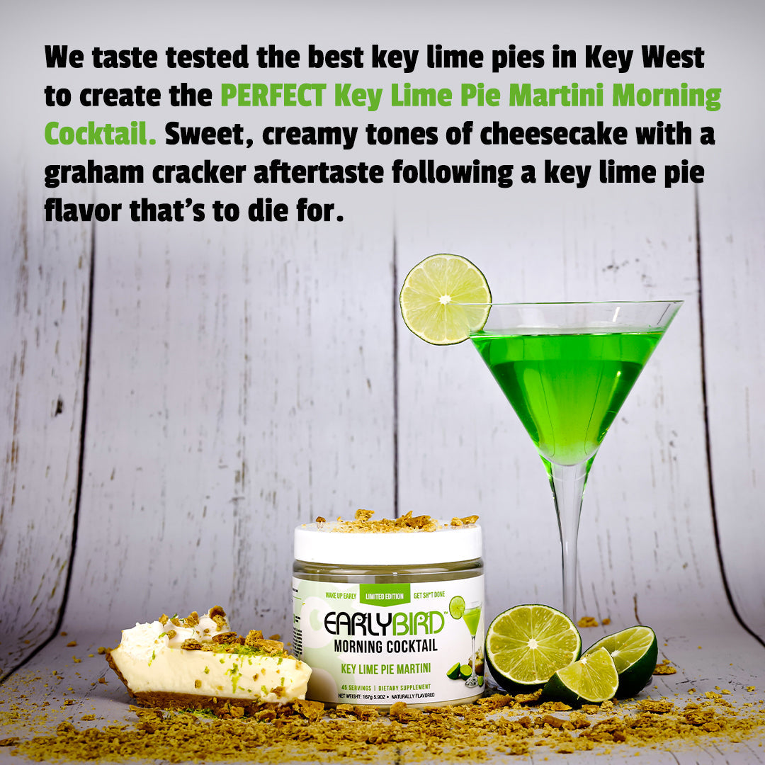 Limited Edition Key Lime Pie Martini Morning Cocktail by Club EarlyBird