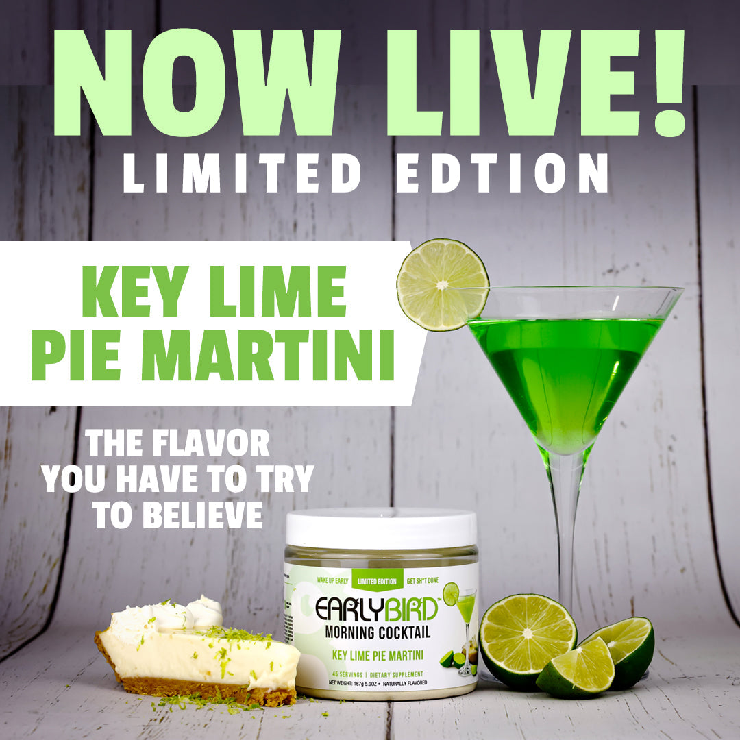 Limited Edition Key Lime Pie Martini Morning Cocktail by Club EarlyBird