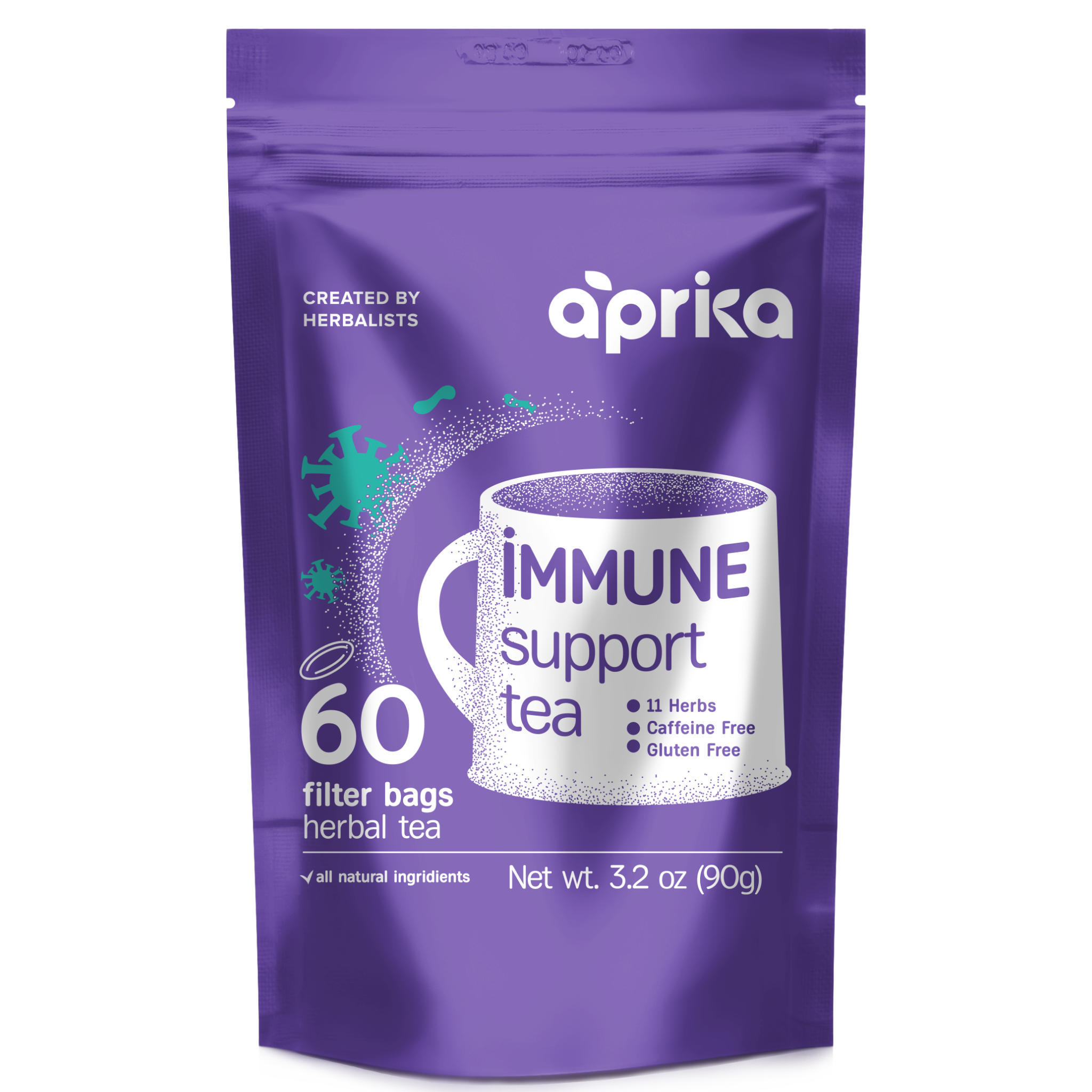 Immune System Support Herbal Tea, 60 Bags by Aprika Life