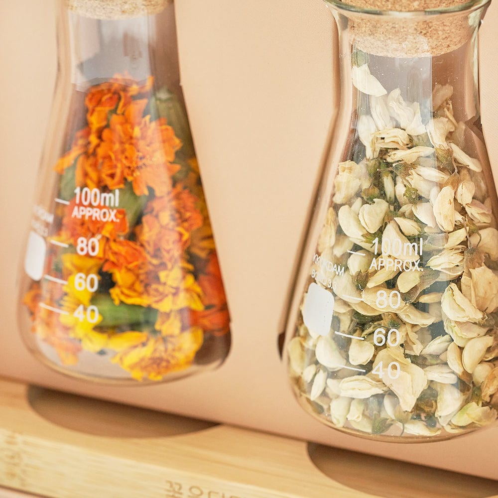 Housewarming Flower Tea & Wood Tray Set