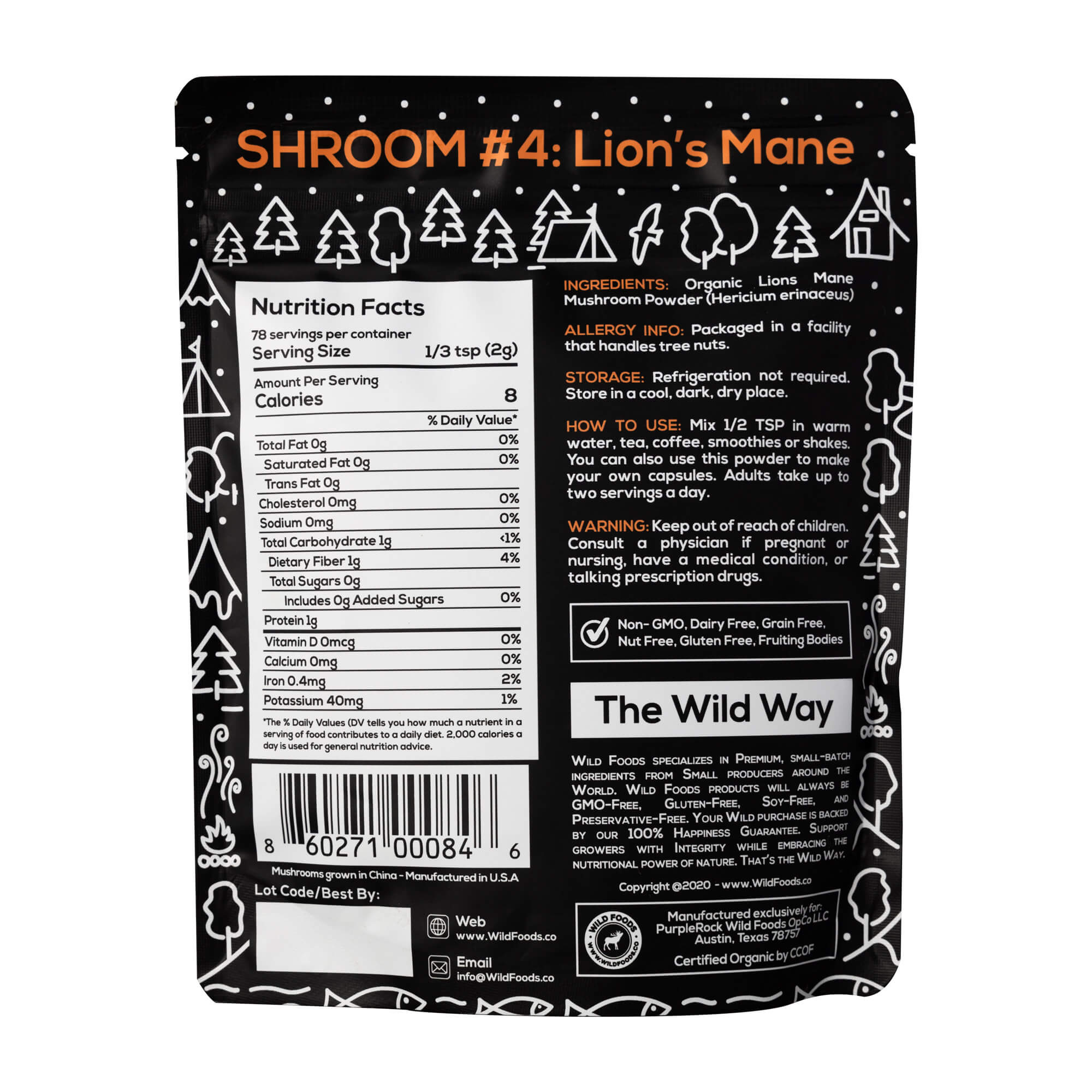 Wild Lion's Mane Mushroom Extract by Wild Foods