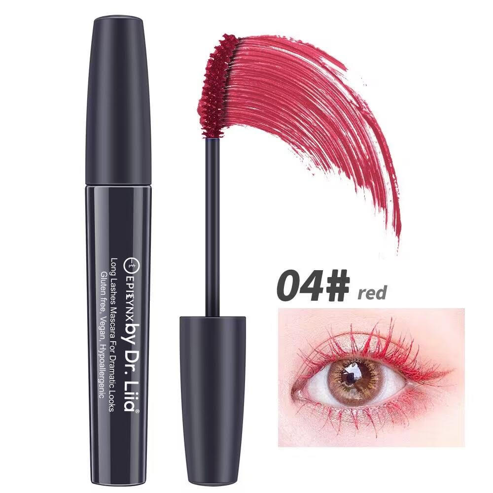 Long Lashes Mascara For Dramatic Looks - Carbon Black, Brown, Blue, Purple and Red Mascara