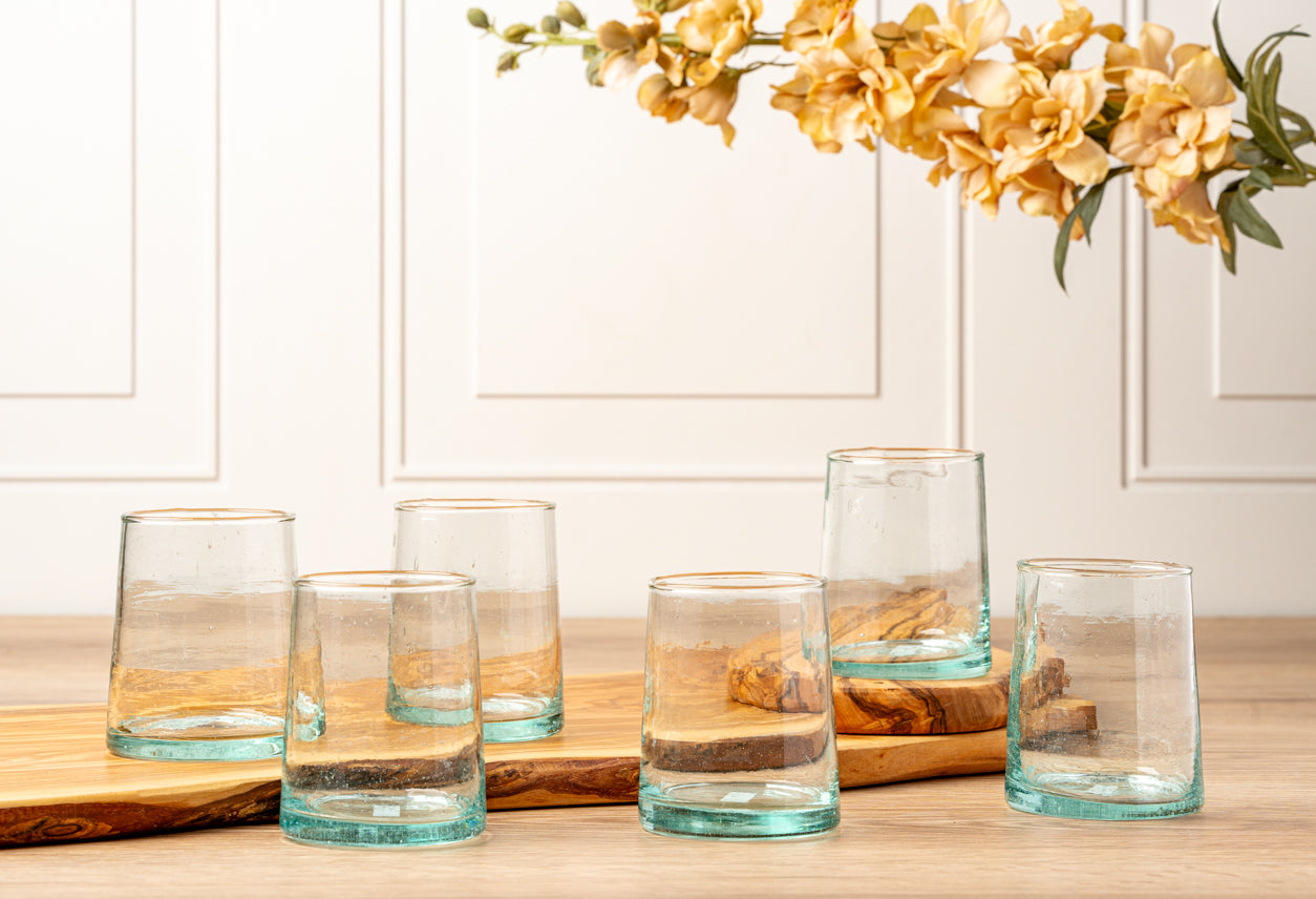 Moroccan Cone Glassware Set of 6 by Verve Culture