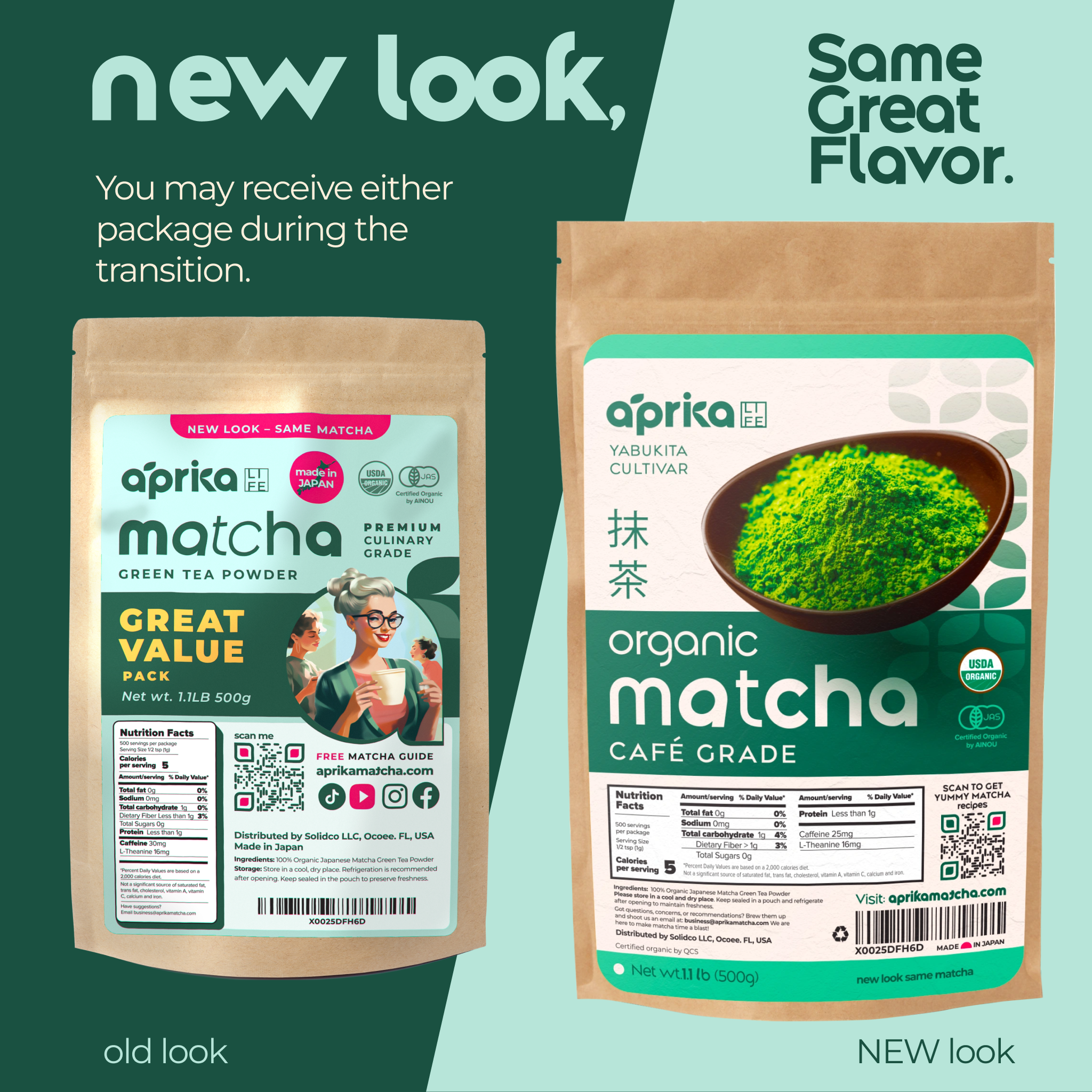 Organic Japanese Matcha Green Tea Powder by Aprika Life