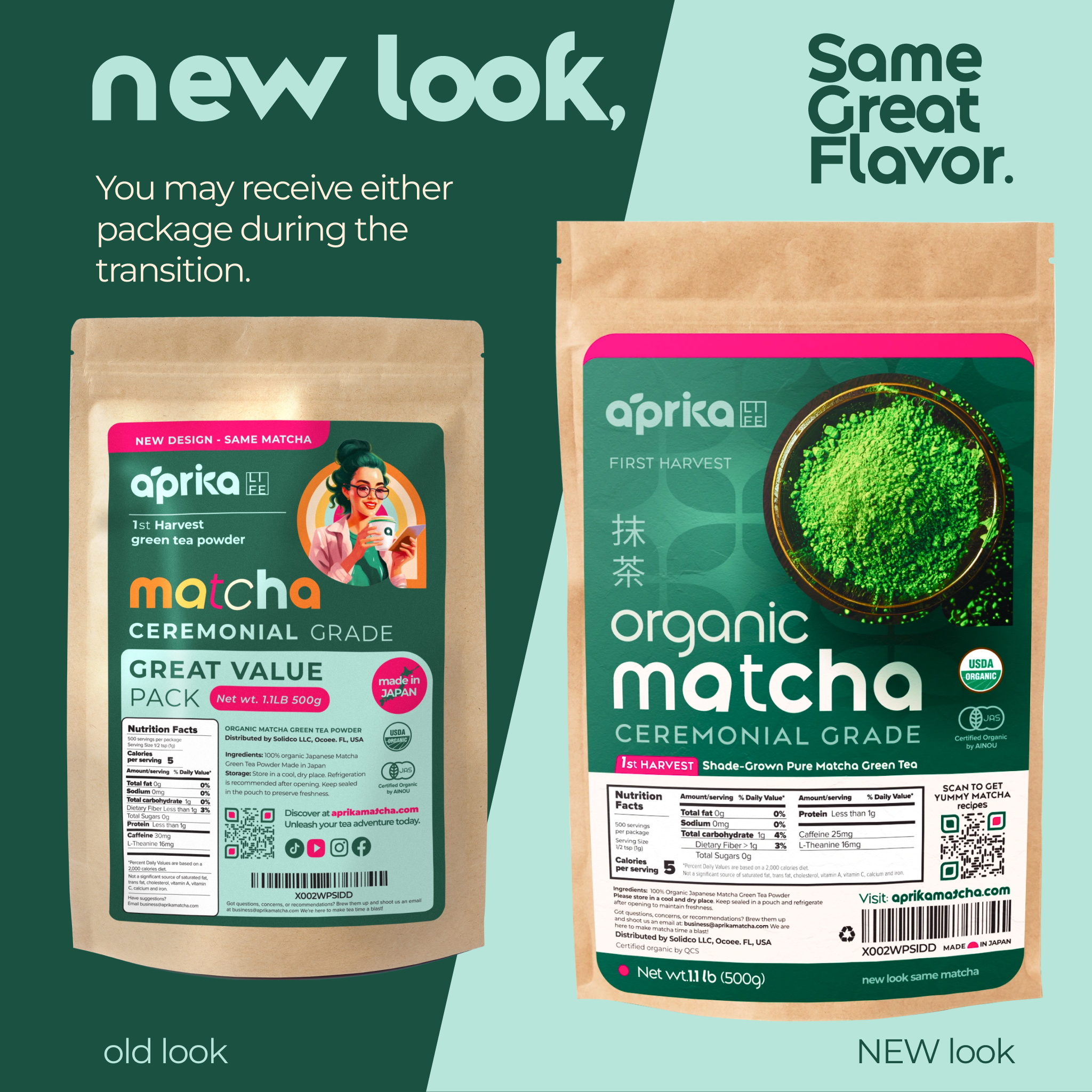 Organic Japanese Ceremonial Grade Matcha Green Tea Powder by Aprika Life