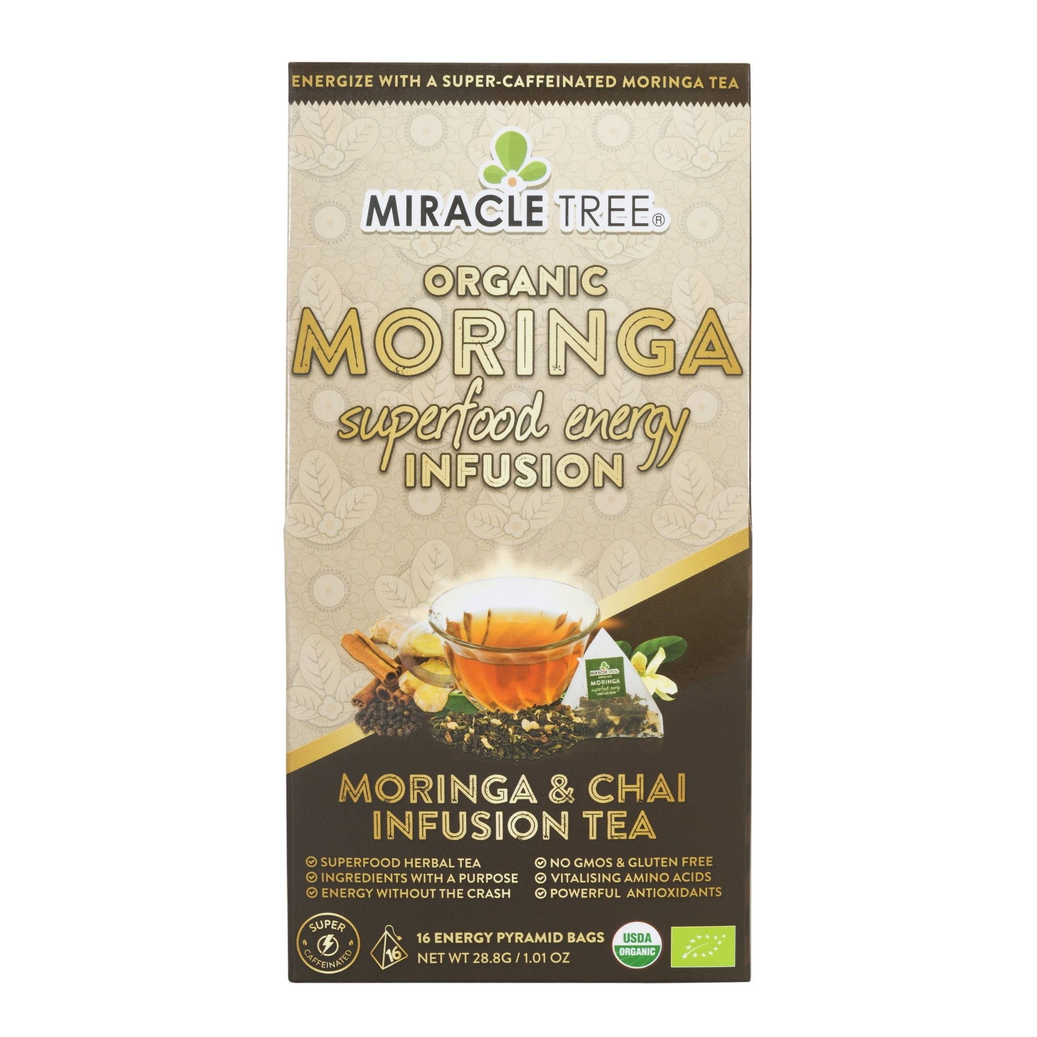 Moringa Energy Tea, Chai by Miracle Tree