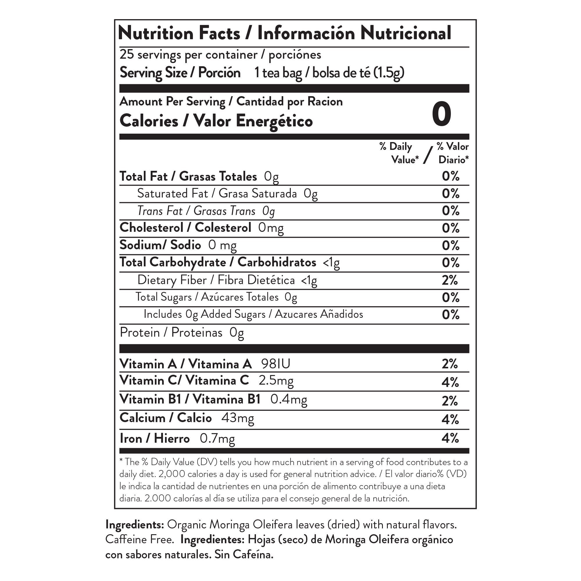 Organic Moringa Tea, Apple & Cinnamon by Miracle Tree