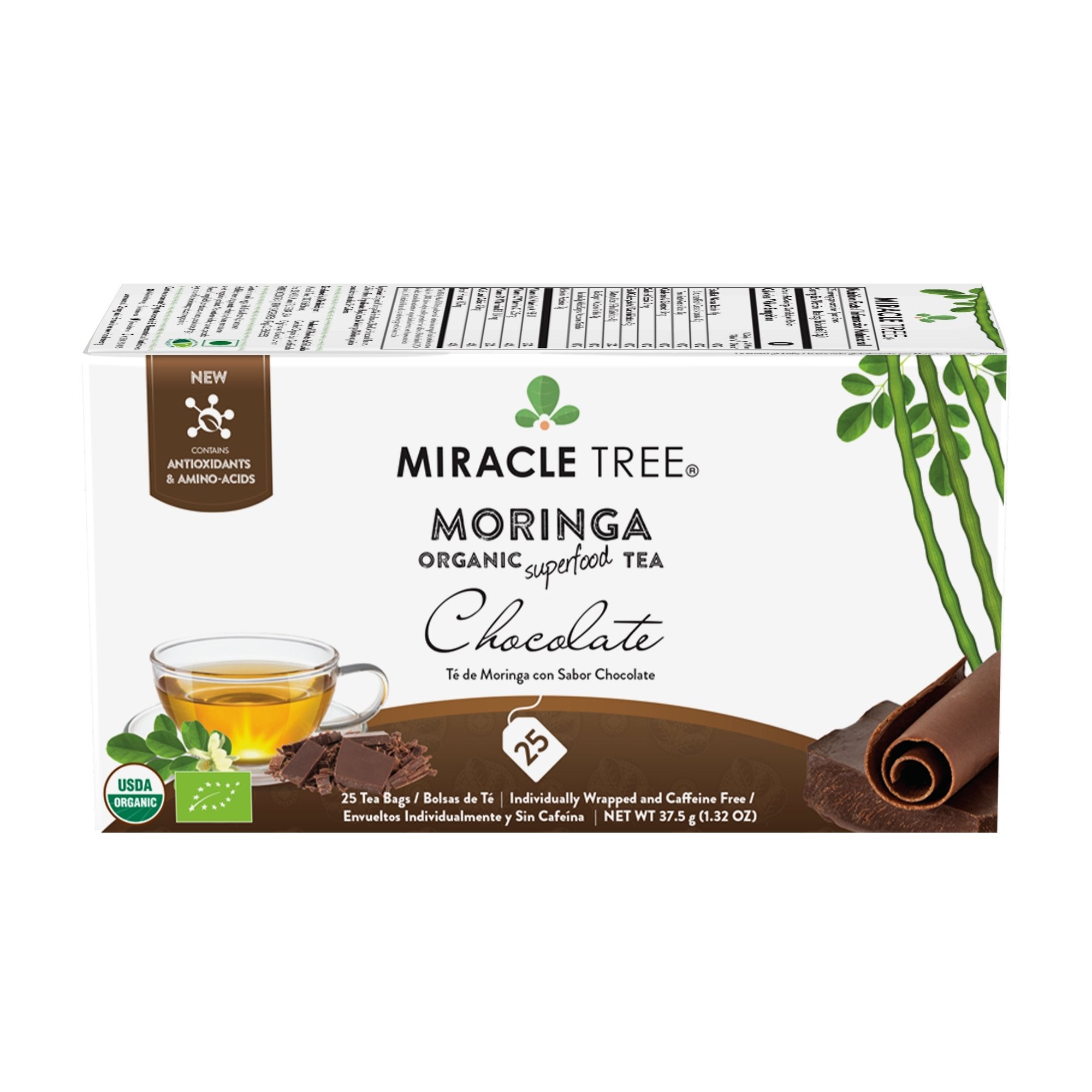 Organic Moringa Tea, Chocolate by Miracle Tree