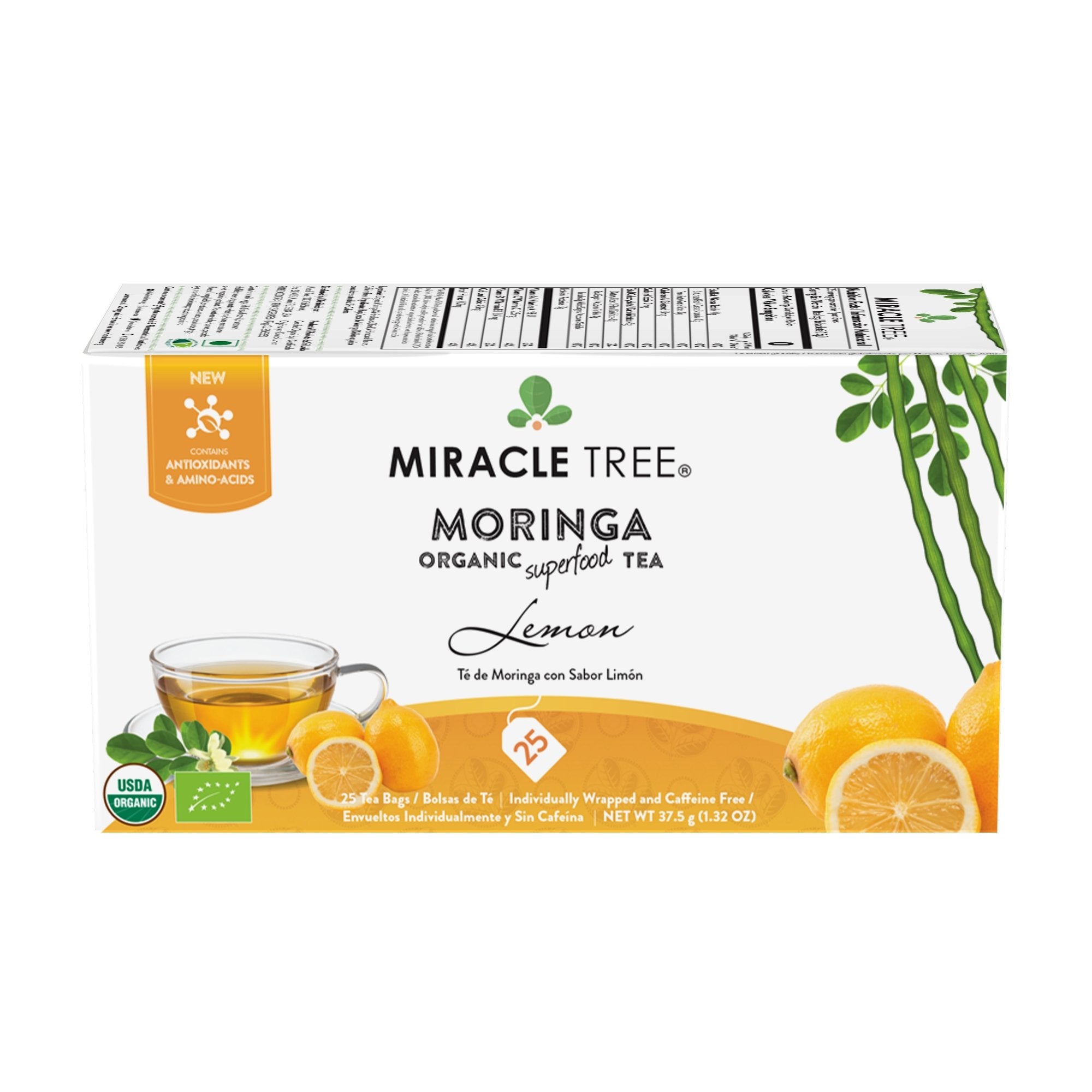 Organic Moringa Tea, Lemon by Miracle Tree