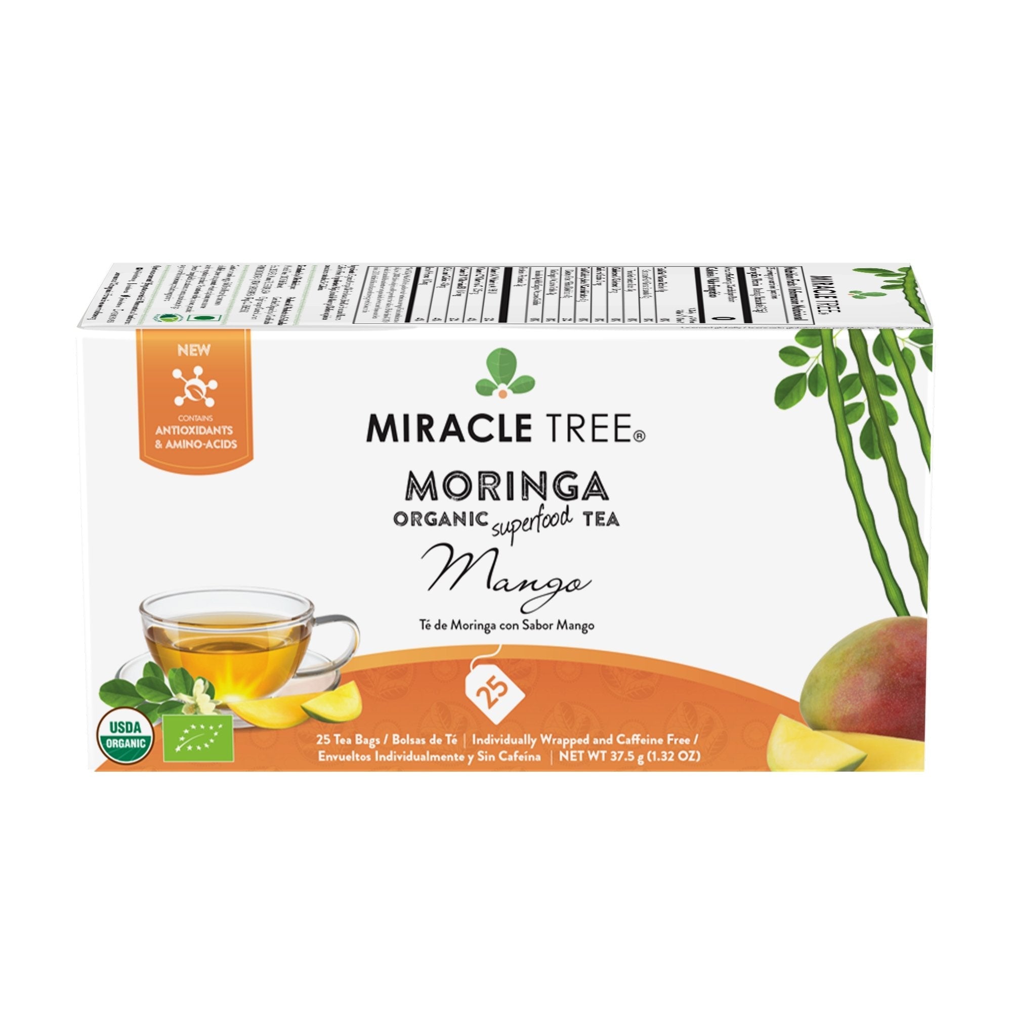 Organic Moringa Tea, Mango by Miracle Tree