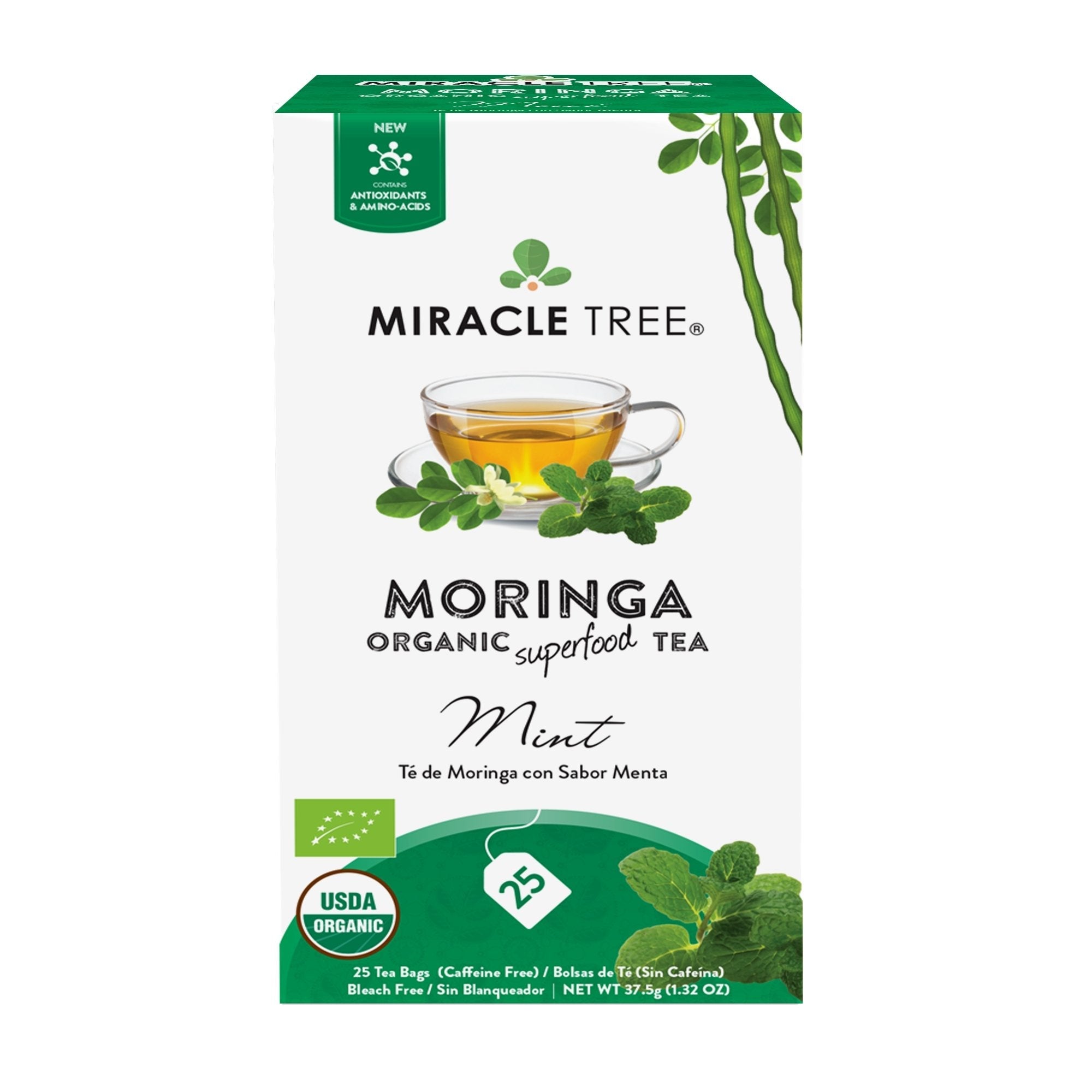 Organic Moringa Tea, Mint by Miracle Tree