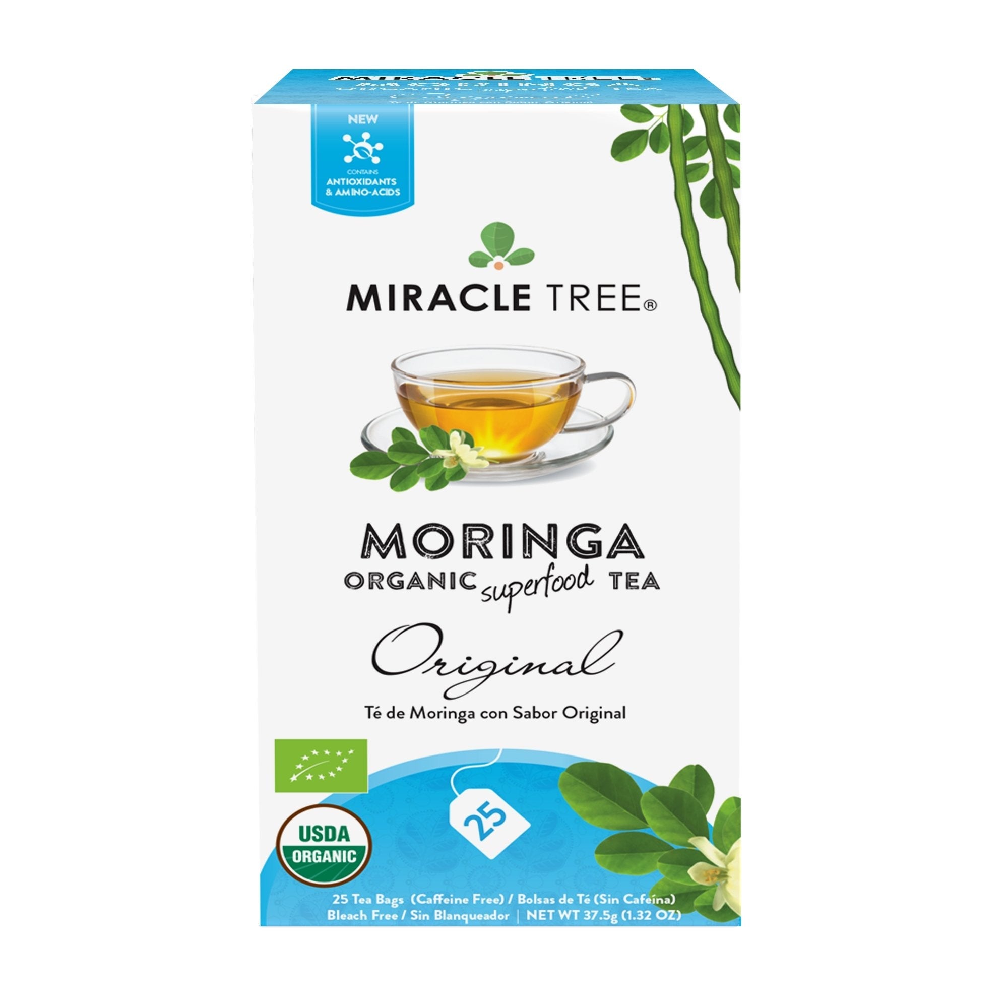 Organic Moringa Tea, Original by Miracle Tree