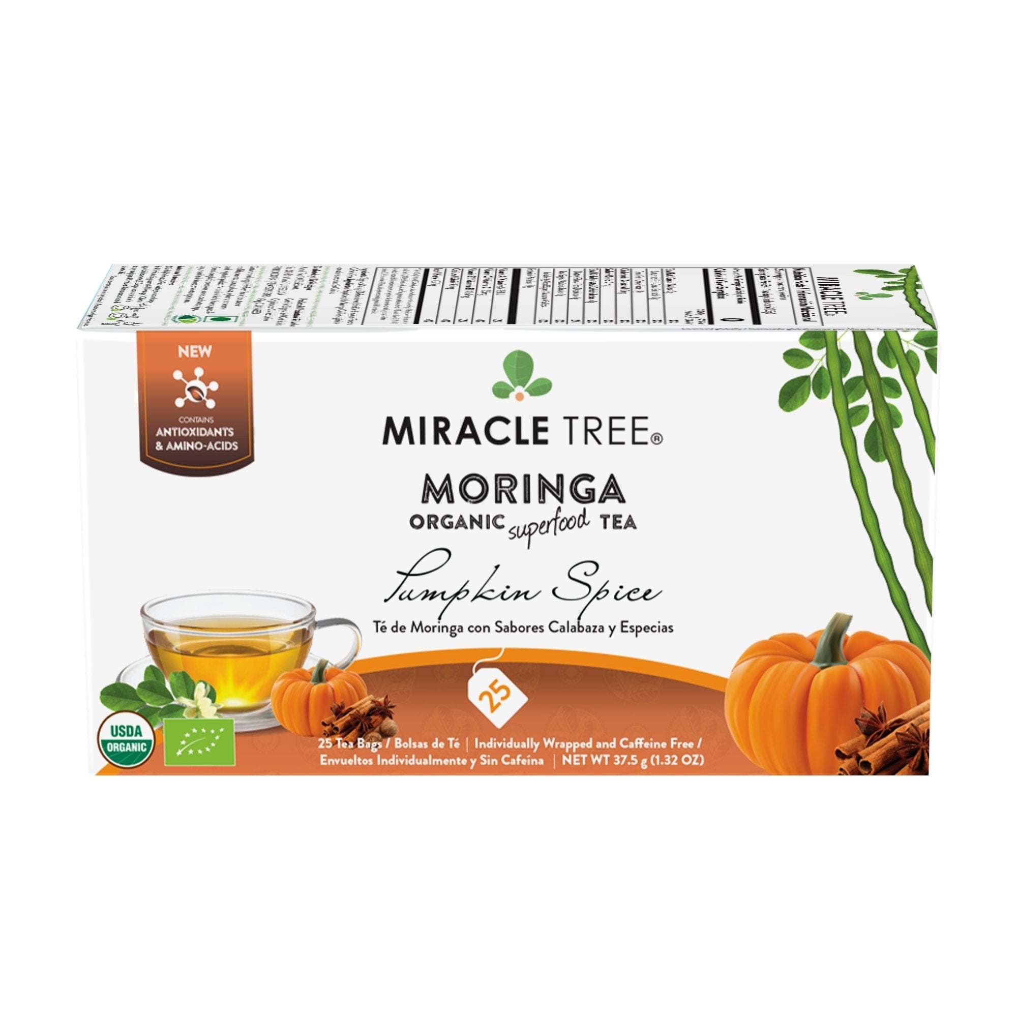 Organic Moringa Tea, Pumpkin Spice by Miracle Tree