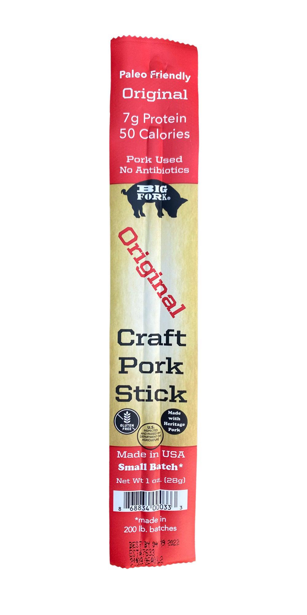 Craft Pork Snack Stick Sample (3 sticks total) by Big Fork Brands