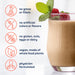 Goode health quality, benefits, all natural, shake pictured on side