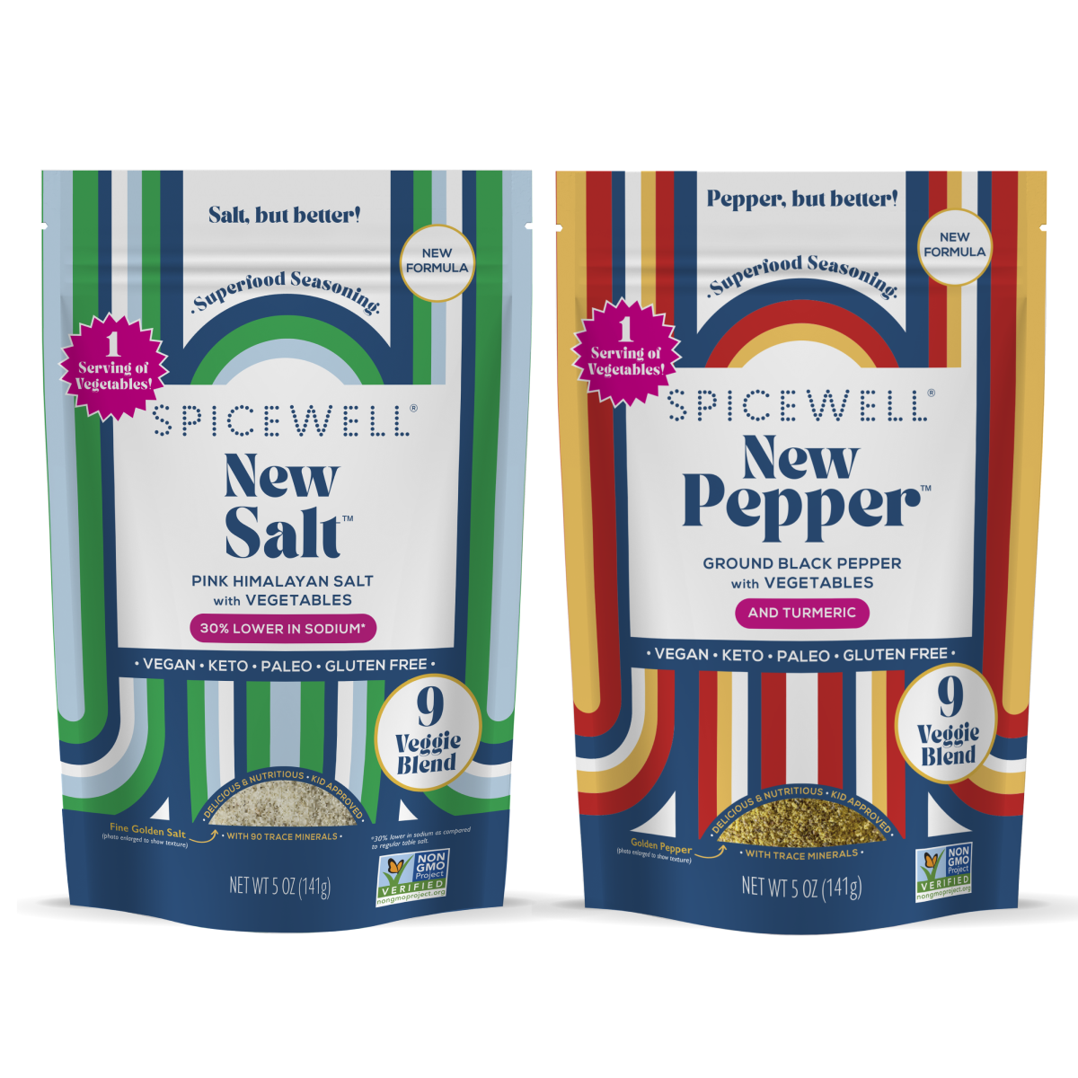 Superfood Salt & Pepper Pouch Duo by Spicewell