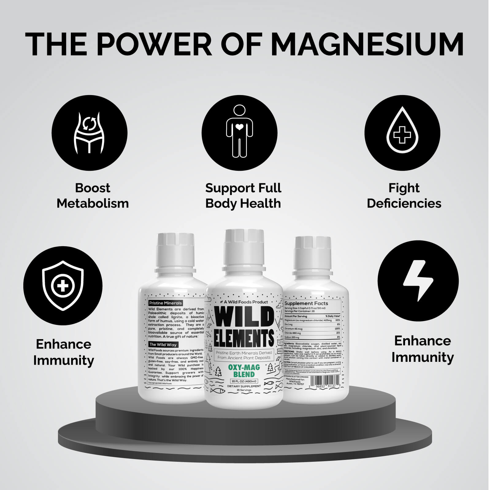 Oxy-Mag: Magnesium Minerals Blend Derived From Ancient Plants by Wild Foods