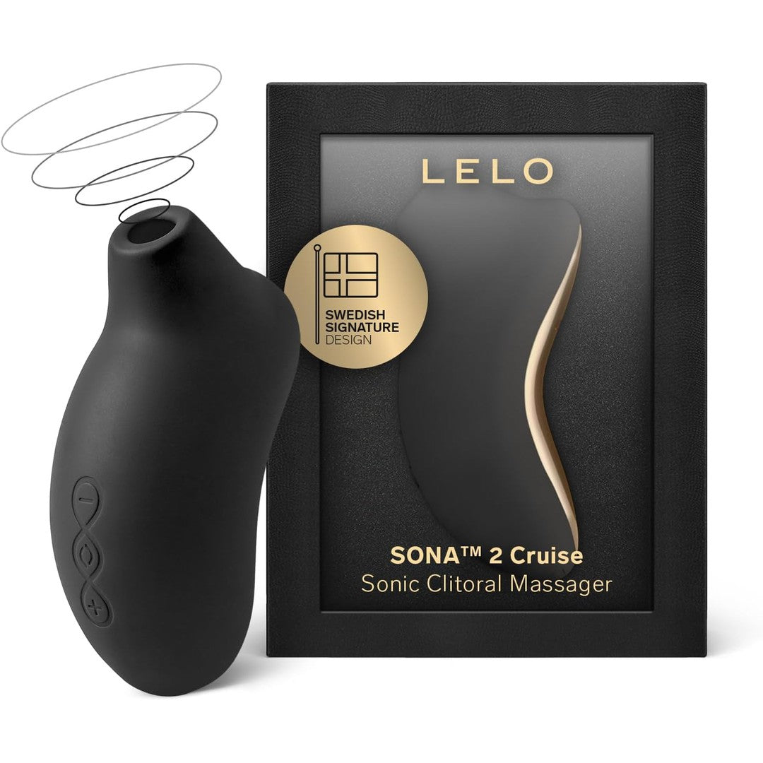 LELO SONA 2 Cruise Sonic Clitoral Massager - Black by Condomania.com