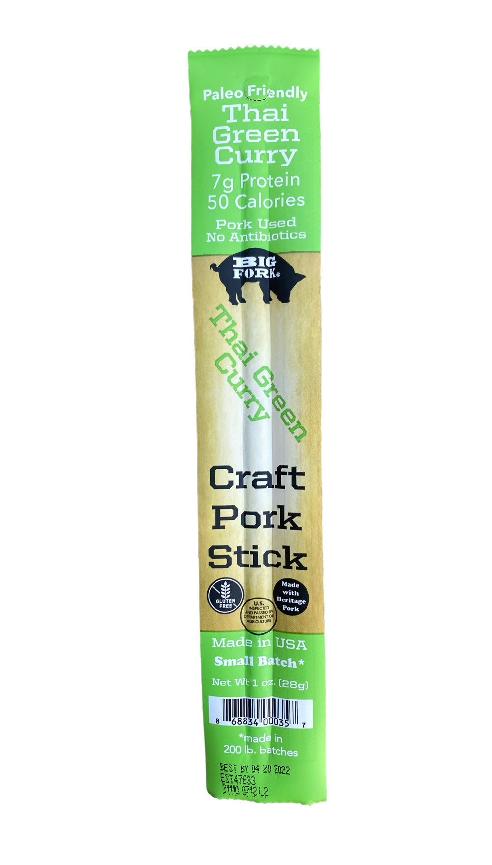 Craft Pork Snack Sticks - One Case (20 sticks) by Big Fork Brands