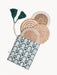  Natural Coaster Trivet Gift Set with Green pouch by KORISSA KORISSA Perfumarie