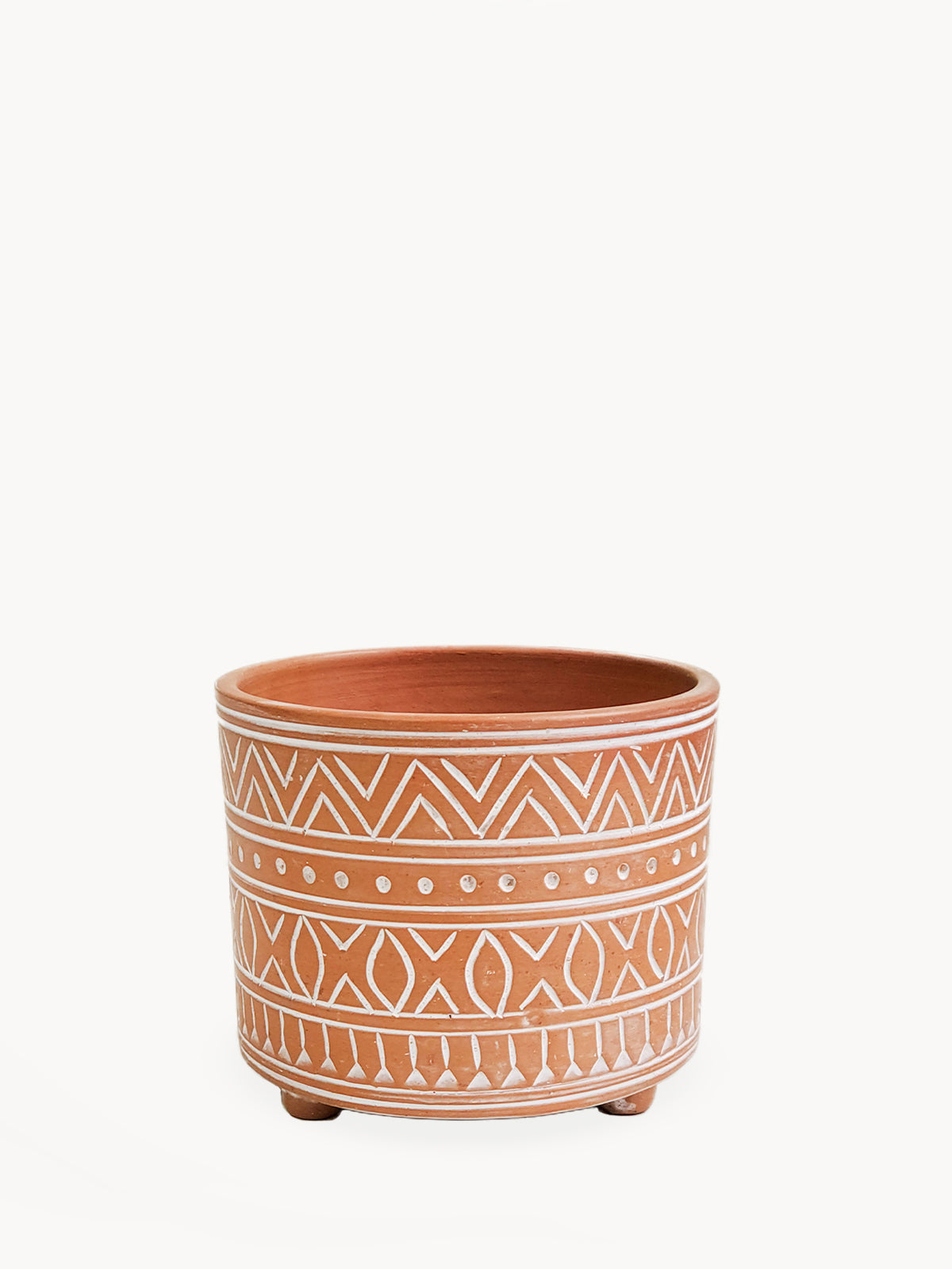  Hand Etched Terracotta Pot - Small by KORISSA KORISSA Perfumarie