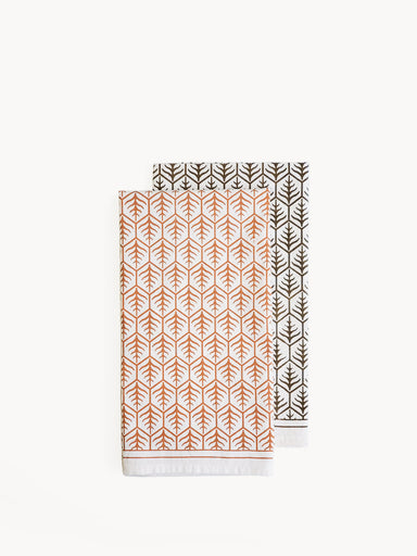  Hand Screen Printed Tea Towel - Set of 2 by KORISSA KORISSA Perfumarie