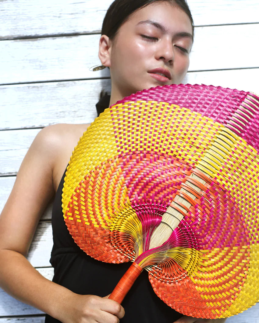  Balinese Woven Hand Fan "Cakra" by BrunnaCo BrunnaCo Perfumarie