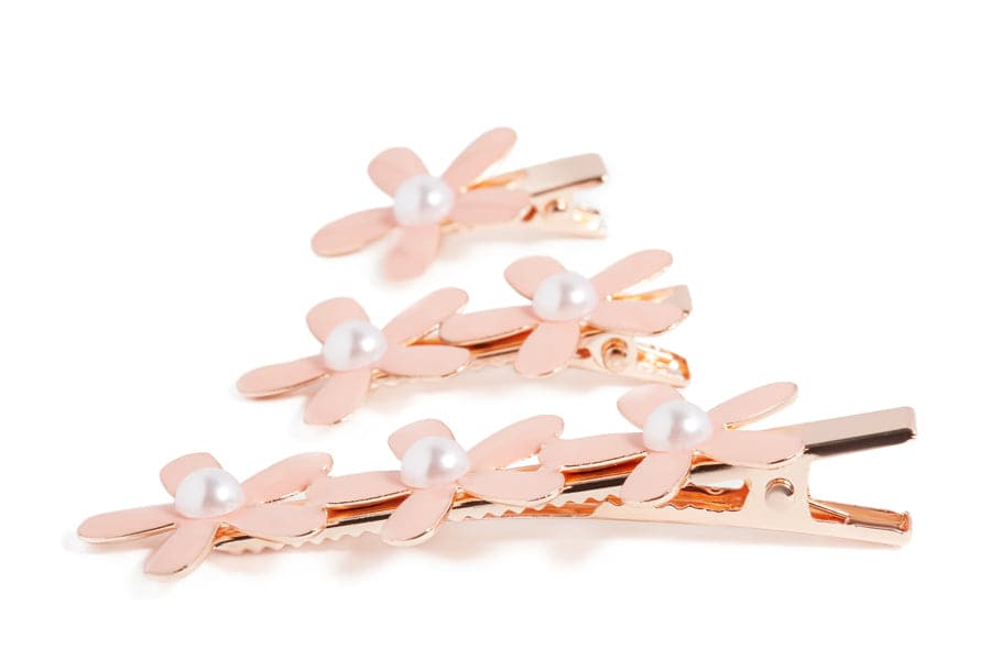  NuMe Flower Hair Clip Set - Silver by NuMe NuMe Perfumarie