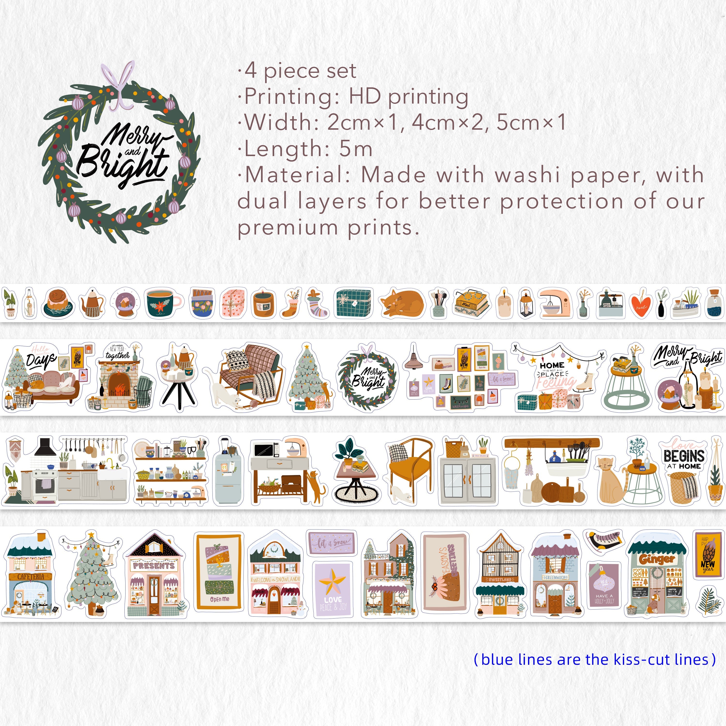  Home Sweet Home Washi Tape Sticker Set by The Washi Tape Shop The Washi Tape Shop Perfumarie