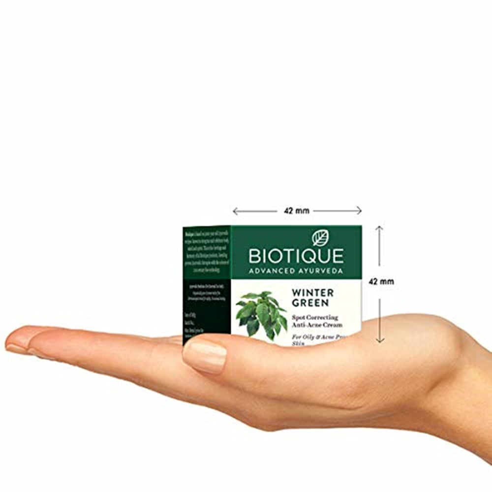  Biotique Bio Winter Green Spot Correcting Anti Acne Cream, 15g by Distacart Distacart Perfumarie