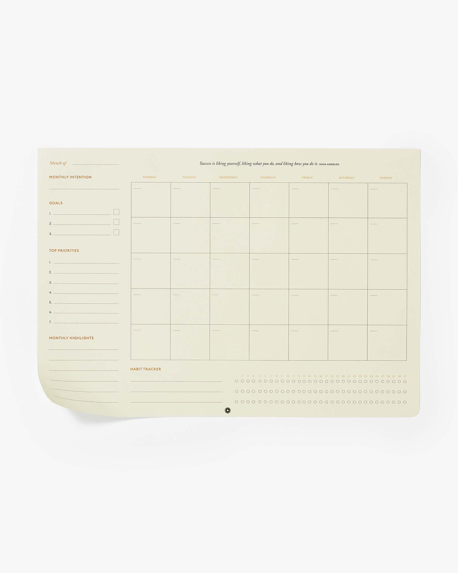  Productivity Monthly Desk Pad by Intelligent Change Intelligent Change Perfumarie