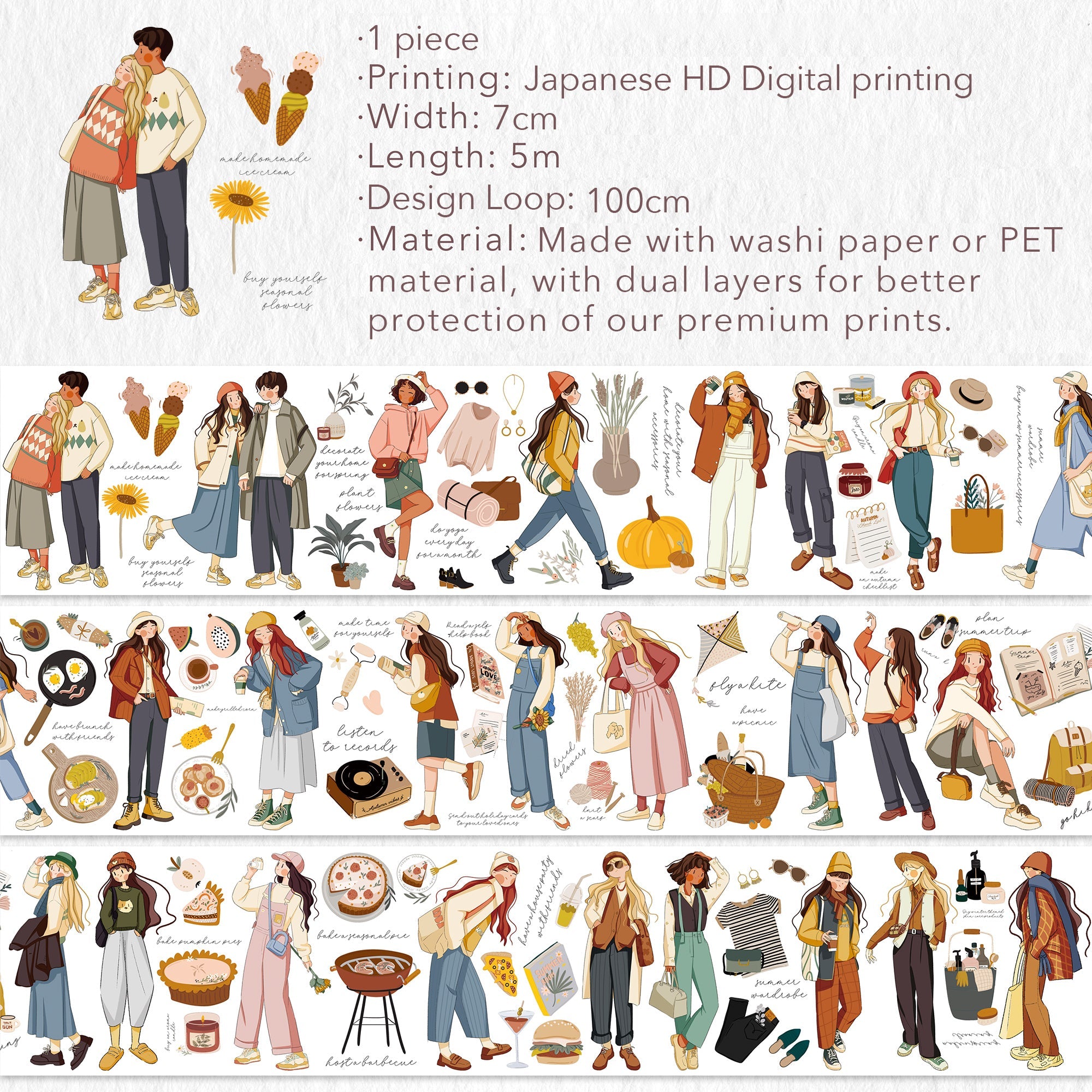  Moment In Time Wide Washi / PET Tape by The Washi Tape Shop The Washi Tape Shop Perfumarie