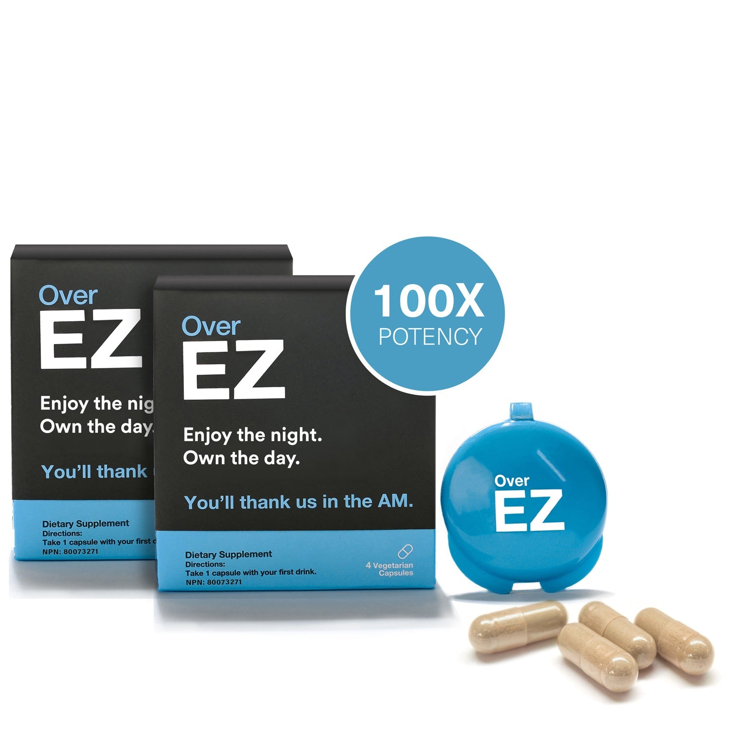 OVER EZ Pre-Drink Supplement - Party Recovery & Prevention Pills for a  Night Out & Better Mornings (12 Capsules) & Milk Thistle, Amino Acids,  Vitamin