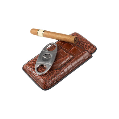  Trio Cigar Traveler with Cutter-Brown by Vintage Gentlemen Vintage Gentlemen Perfumarie