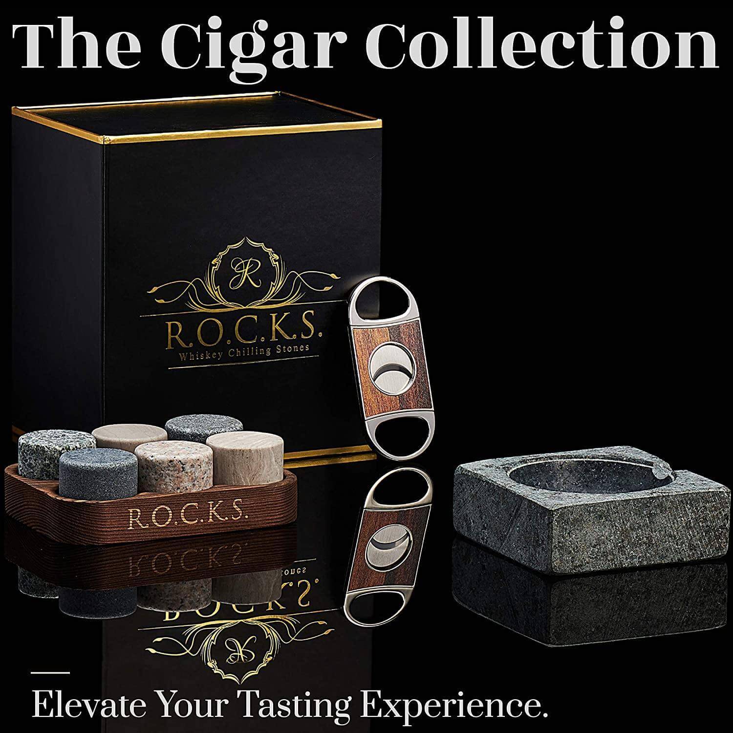  The Gentleman's Set - Cigar Aficionado by R.O.C.K.S. Whiskey Chilling Stones R.O.C.K.S. Whiskey Chilling Stones Perfumarie