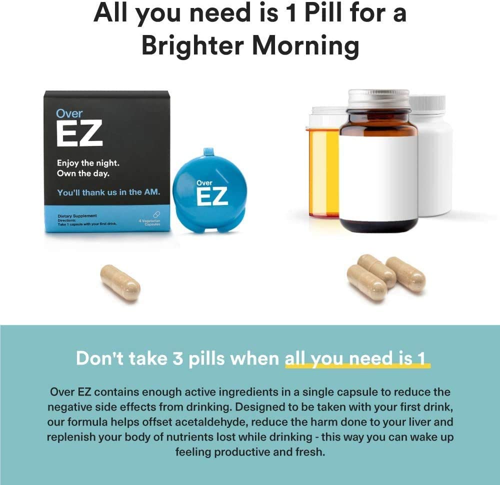  Over EZ Liver Detox Pill, Milk Thistle, NAC, N-Acetyl Cysteine, DHM EZ Lifestyle Perfumarie
