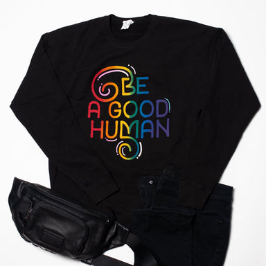 Be A Good Human Sweater - Progressive Pride Edition by Music City Creative Music City Creative Perfumarie