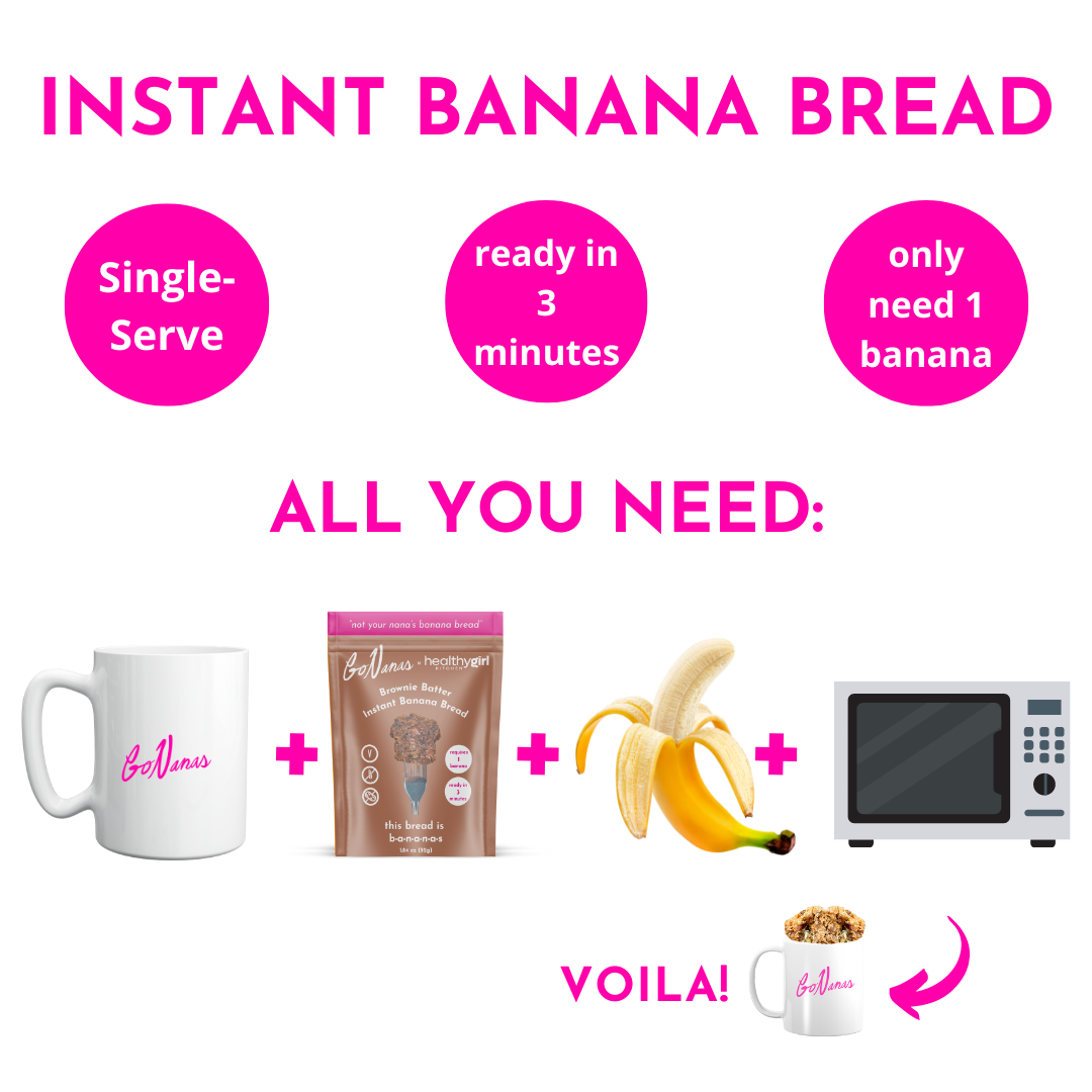  Brownie Batter Instant Banana Bread Packets 4-pack by Buy Go Bananas LLC Buy Go Bananas LLC Perfumarie