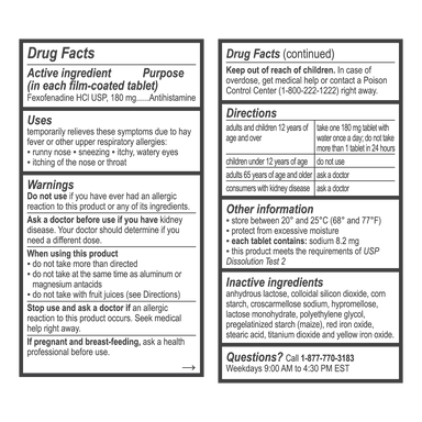  Allegra Generic (Fexofenadine 180 mg) Curist Perfumarie
