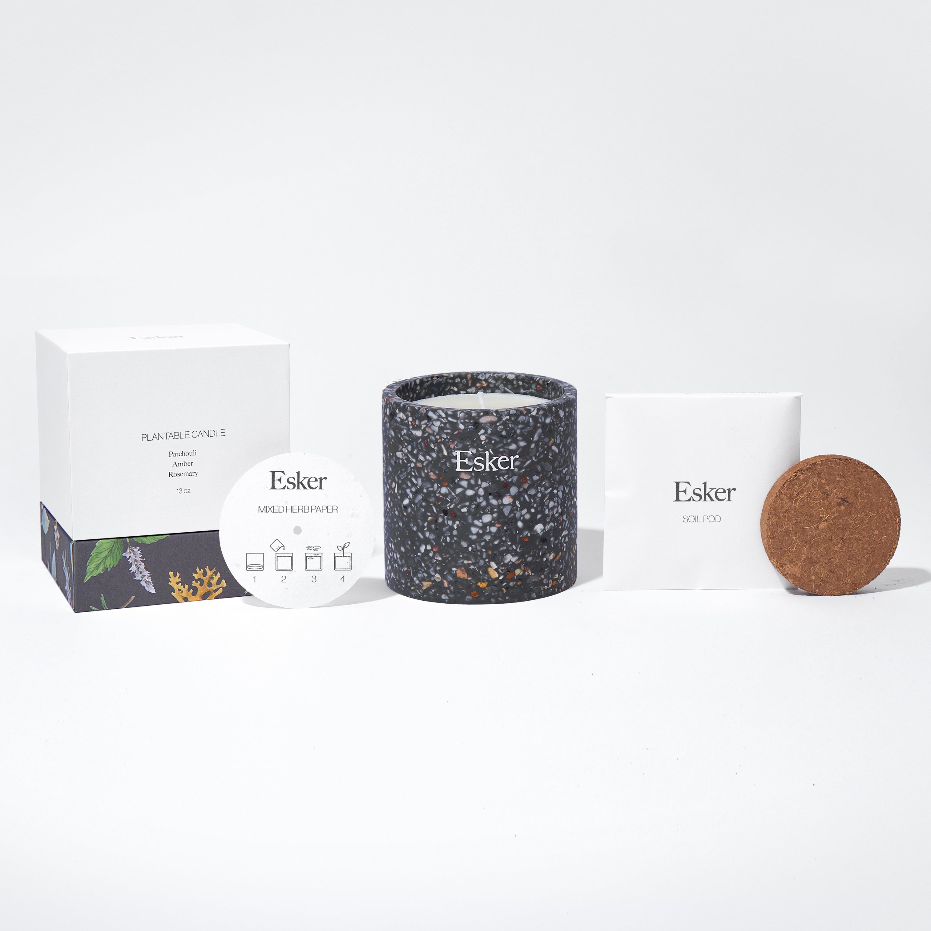  Travertine Plantable Candle by Esker Esker Perfumarie