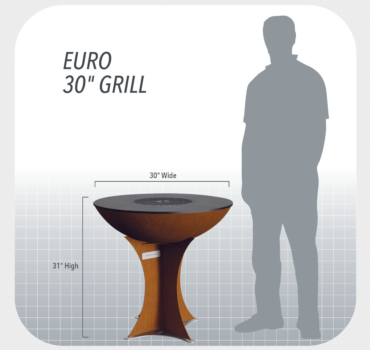  NEW!  Arteflame Classic 30" Grill - Tall Euro Base by Arteflame Arteflame Perfumarie