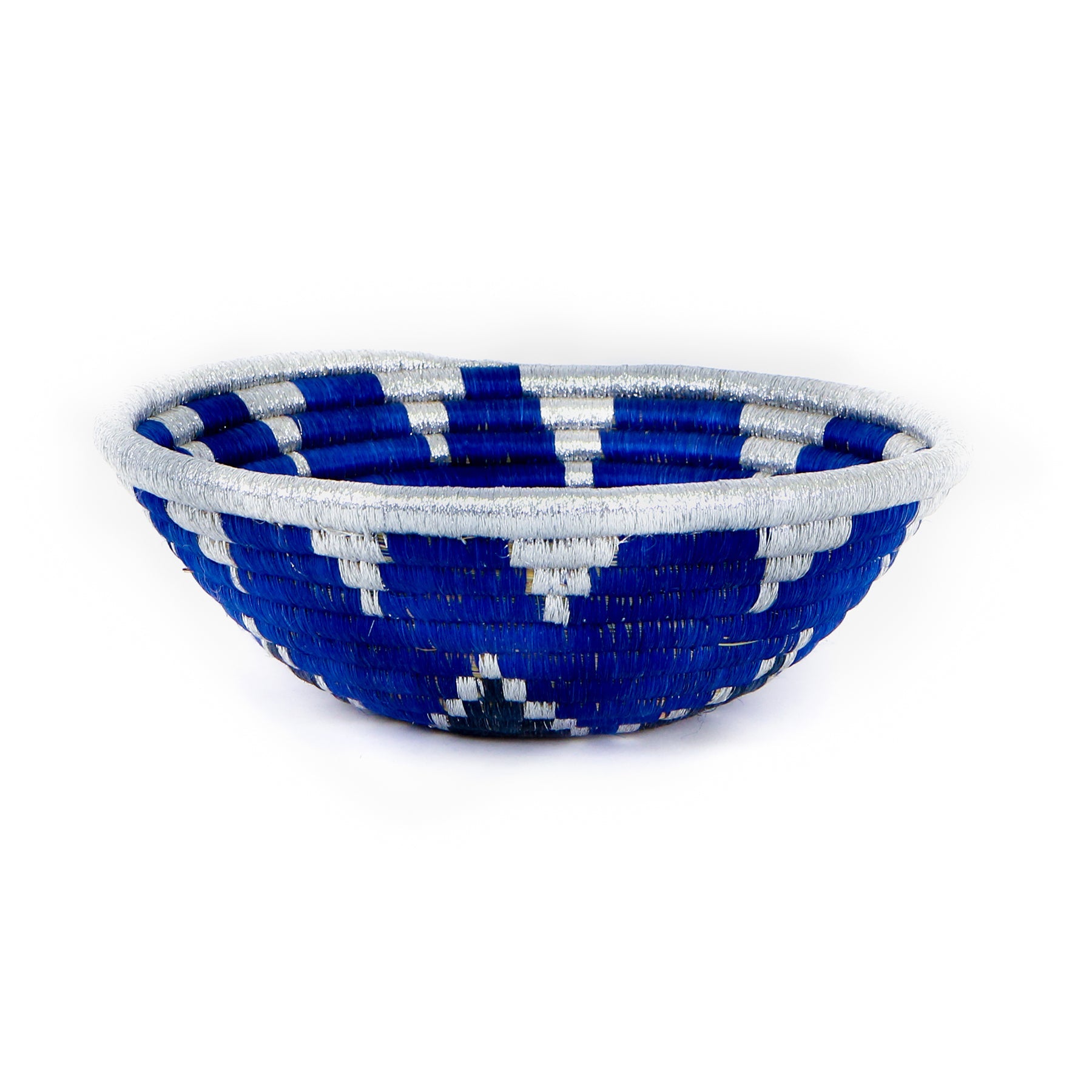  10" Navy Blue Round Basket by Kazi Goods - Wholesale Kazi Goods - Wholesale Perfumarie