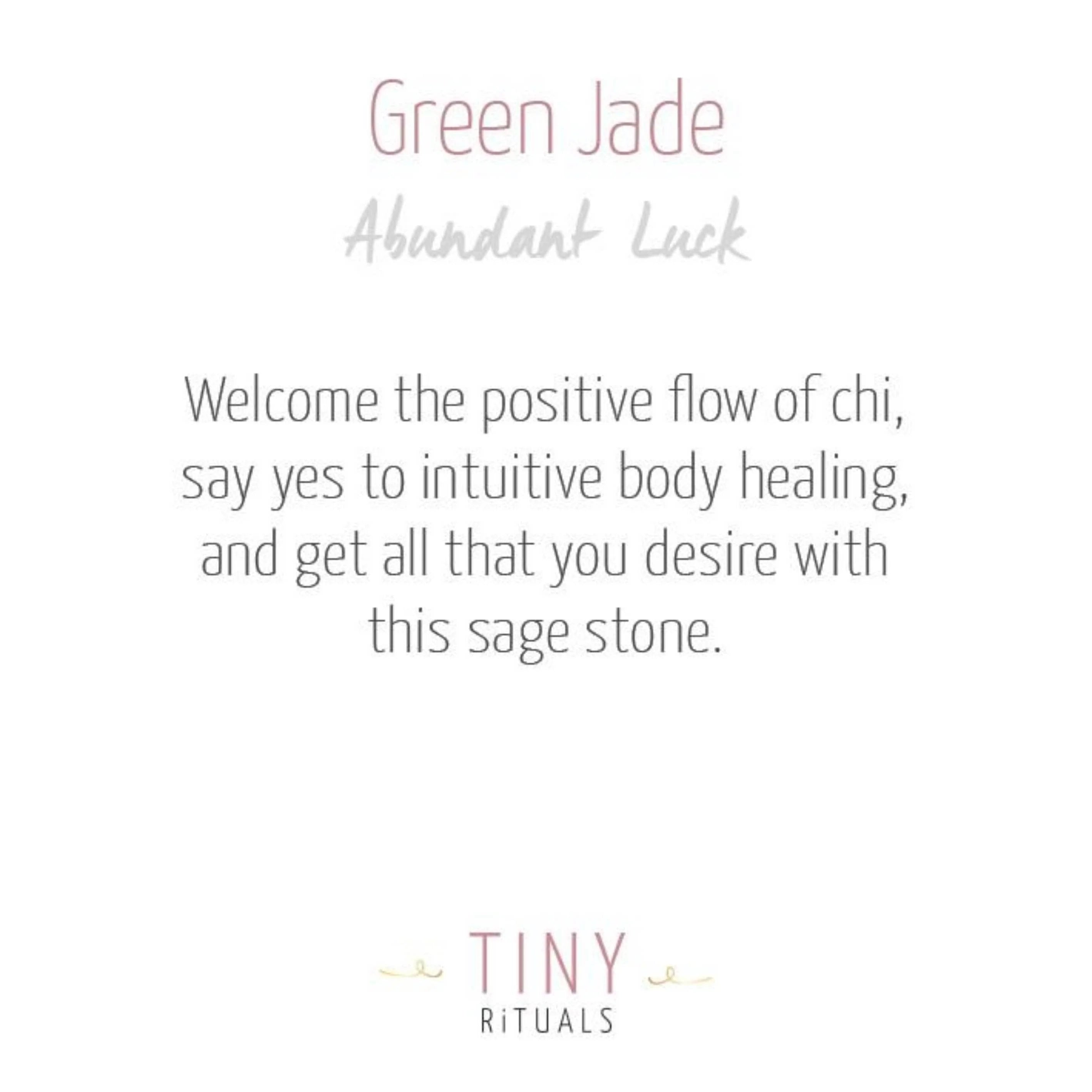  Green Jade Worry Stone by Tiny Rituals Tiny Rituals Perfumarie