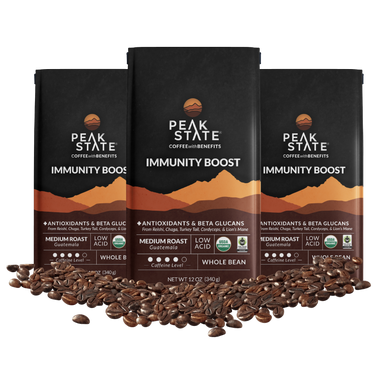  IMMUNITY BOOST Medium Roast - Three Pack (3 x 12 oz Bags) by Peak State Coffee Peak State Coffee Perfumarie