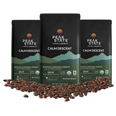 CALM DESCENT Swiss Water Process Decaf - Three Pack (3 x 12 oz Bags) by Peak State Coffee Peak State Coffee Perfumarie