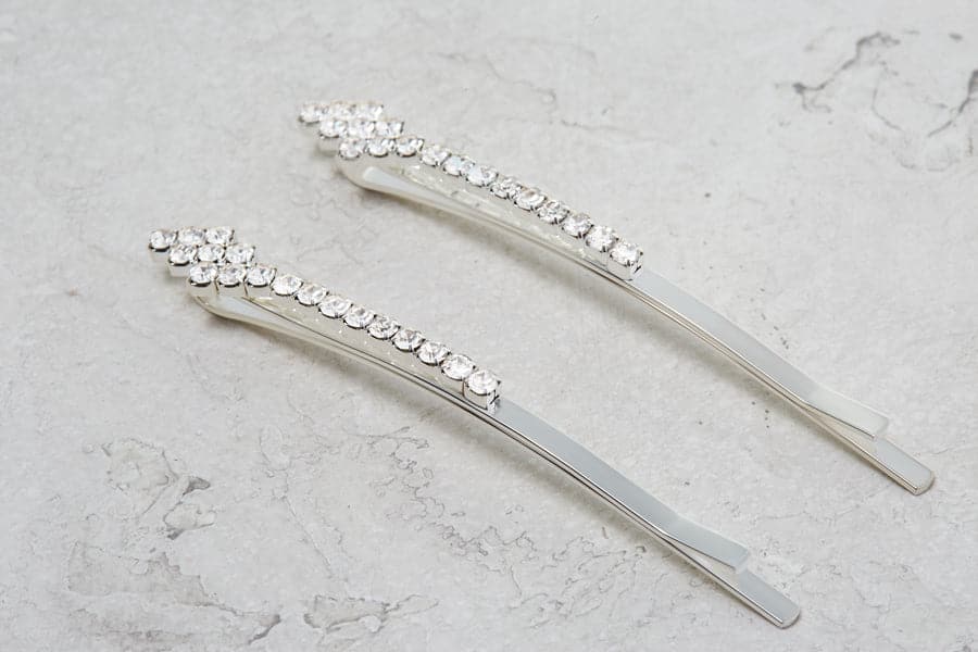  NuMe Zig Zag Sparkle Hair Pin Set of 2 - Silver by NuMe NuMe Perfumarie