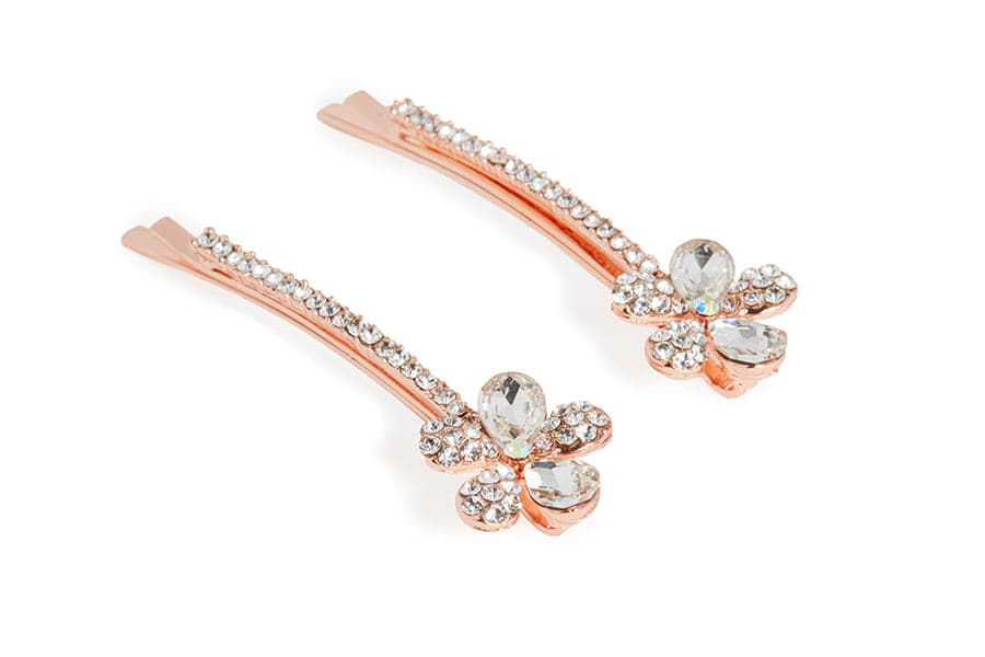  NuMe Flower Hair Pin Set of 2 - Rose Gold by NuMe NuMe Perfumarie